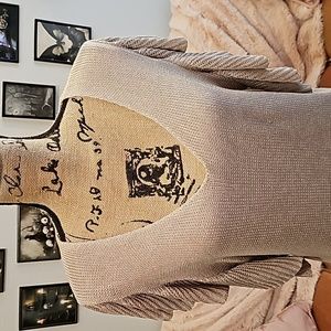 NWOT - Never Worn! Lightweight Deep V Neck Sweater w/Ruffle Detail